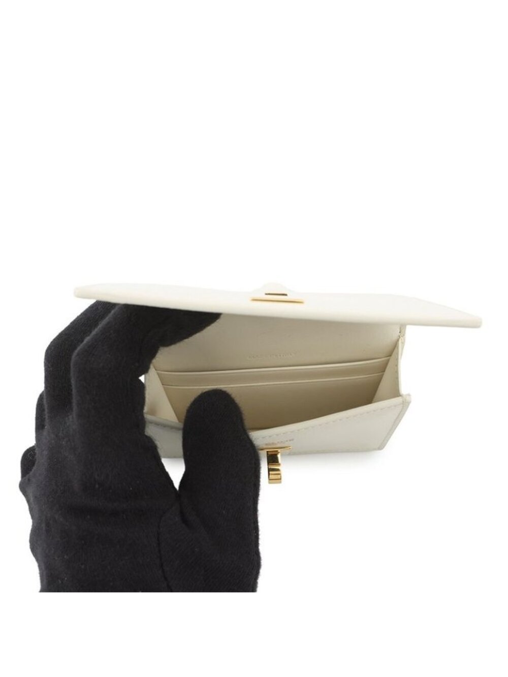 Celine Card Case with Flap Holder 16 Seeds Calf Leather White - Picture 5 of 9